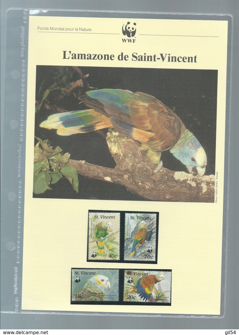 SAINT VINCENT 1989 WWF L'AMAZONE DE ST VINCENT, Ensemble Complet 10 Scans   -  Car 127 - Verzamelingen & Reeksen