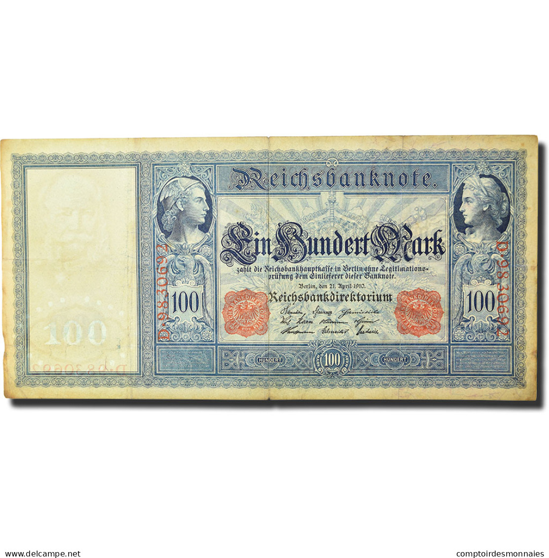 Billet, Allemagne, 100 Mark, 1910, 1910-04-21, KM:42, TB - 100 Mark