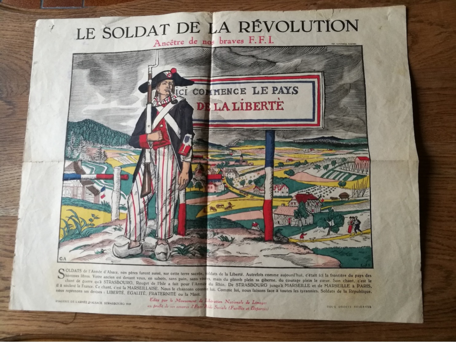 WW2   Le Soldat De La Révolution, Ancêtre De Nos Braves F.F.I.   46x35 Voir Photos - Affiches