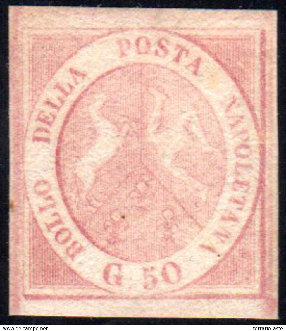 1858 - 50 Grana Rosa Carminio Chiaro (14b), Nuovo, Gomma Oriignale, Perfetto. Splendido Per Freschez... - Nápoles