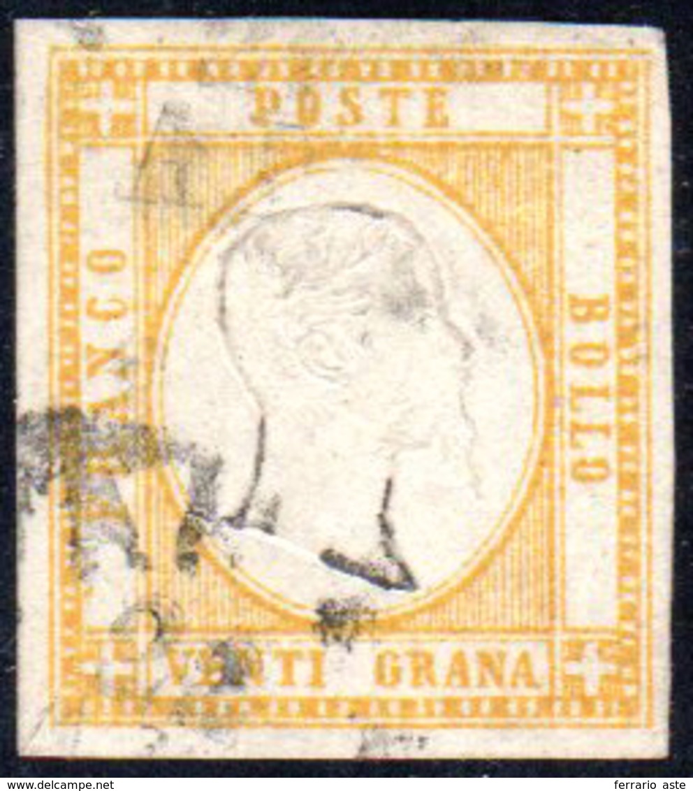 1861 - 20 Grana Giallo (23), Usato, Perfetto. E.Diena, G.Oliva, Cert. Ferrario.... - Naples