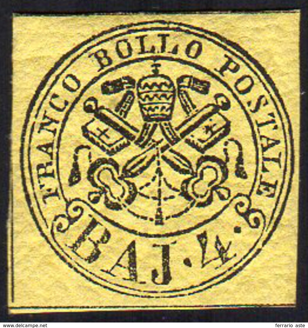 1864 - 4 Baj Giallo (5A), Gomma Integra, Perfetto. Ferrario.... - Papal States