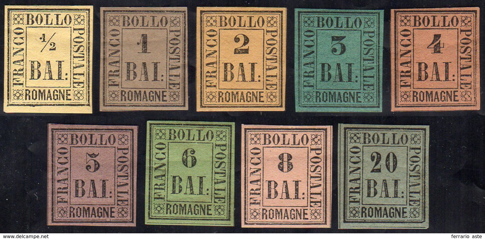 1859 - Serie Completa (1/9), Gomma Originale, Perfetti. Belli! A.Diena.... - Romagna