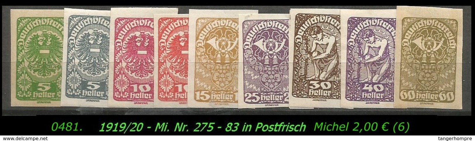 Österreich - Aus Mi. Nr. 275 - 83 -  In Postfrisch - Ungebraucht