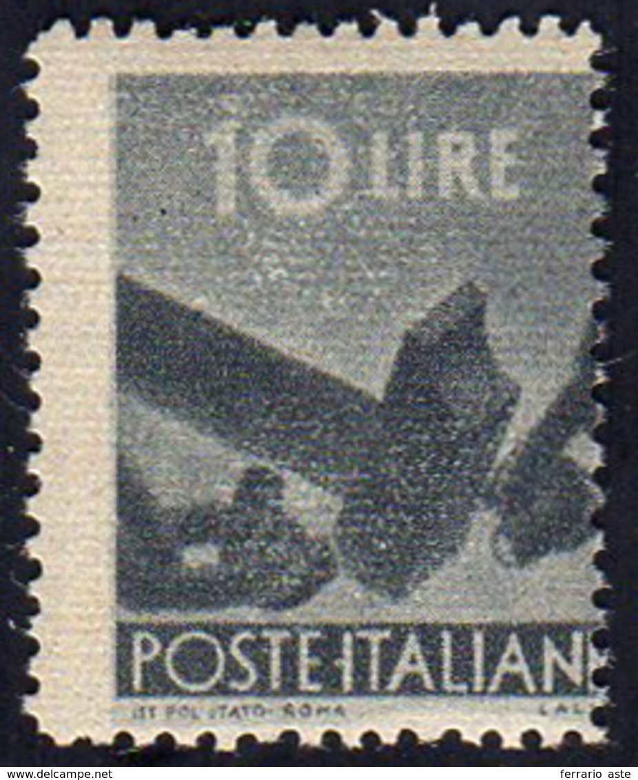 1946 - 10 Lire Democratica, Falso Per Posta Di Milano (F558), Gomma Integra, Perfetto. Raybaudi.... - Autres & Non Classés