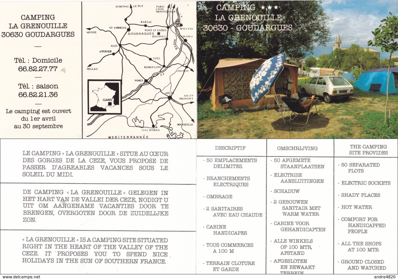 Goudargues - Camping La Grenouille - Gard - Dépliants Touristiques