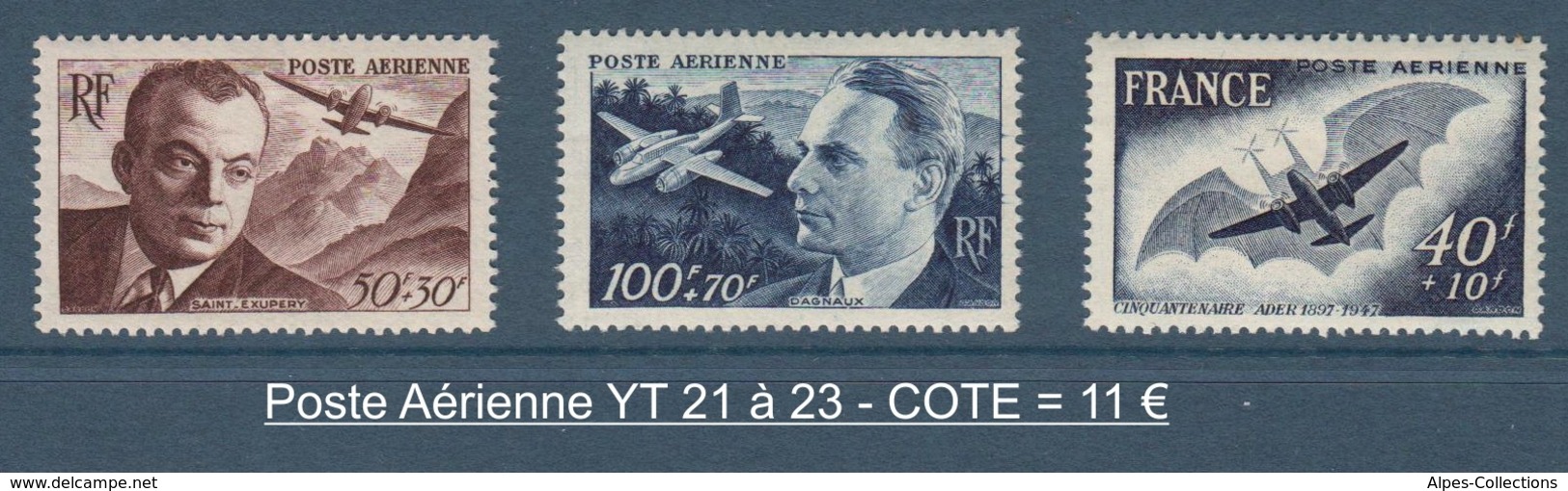 011- Timbres Poste Aérienne YT 21 à 23 - Neufs