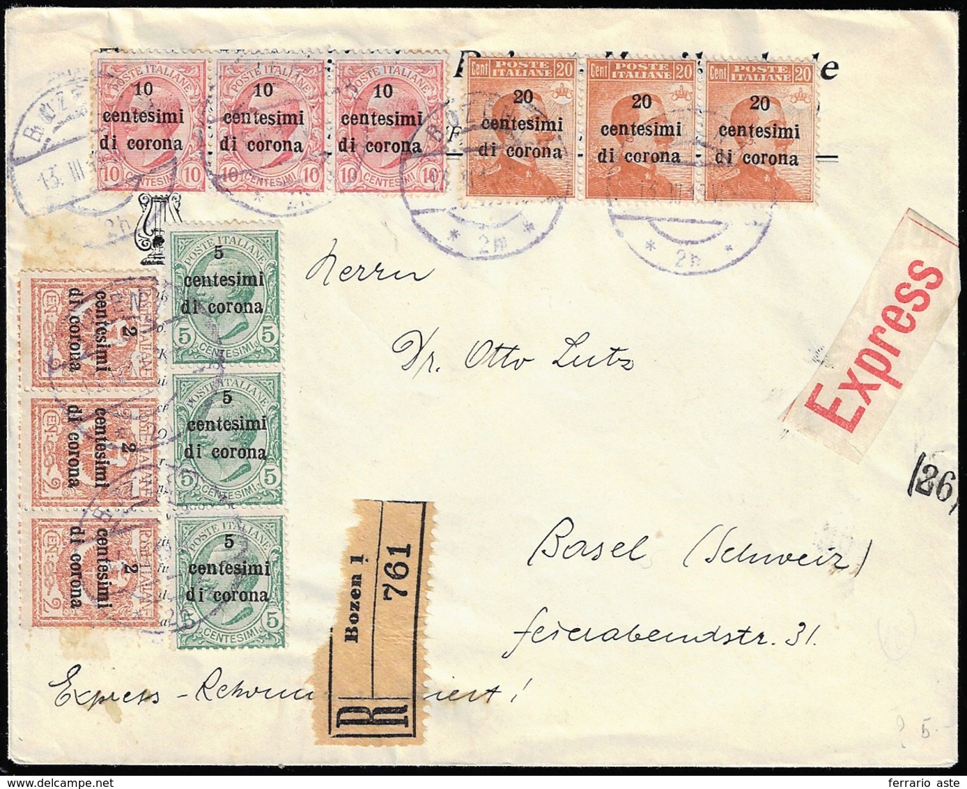 TRENTO E TRIESTE 1919 - 2 Cent., 5 Cent. Su 5 Cent., 10 Cent. Su 10 Cent., 20 Cent. Su 20 Cent., Tut... - Other & Unclassified