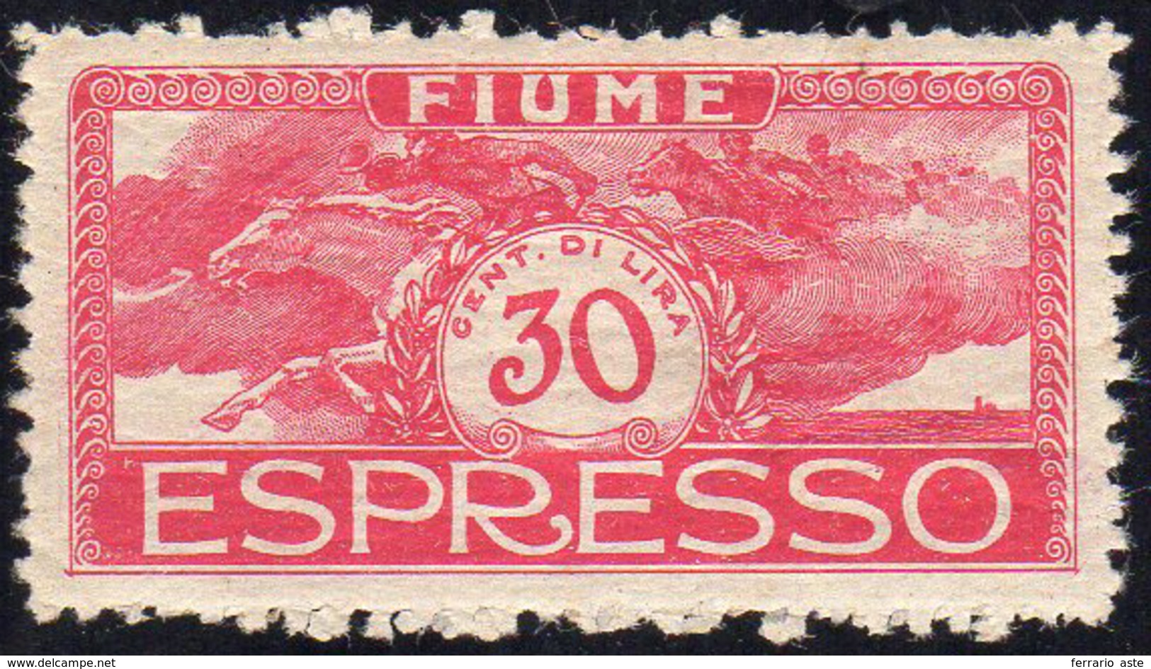FIUME ESPRESSI 1920 - 30 Cent. Rosa, Non Emesso (E1A), Gomma Integra, Naturale Carenza Di Gomma In U... - Other & Unclassified
