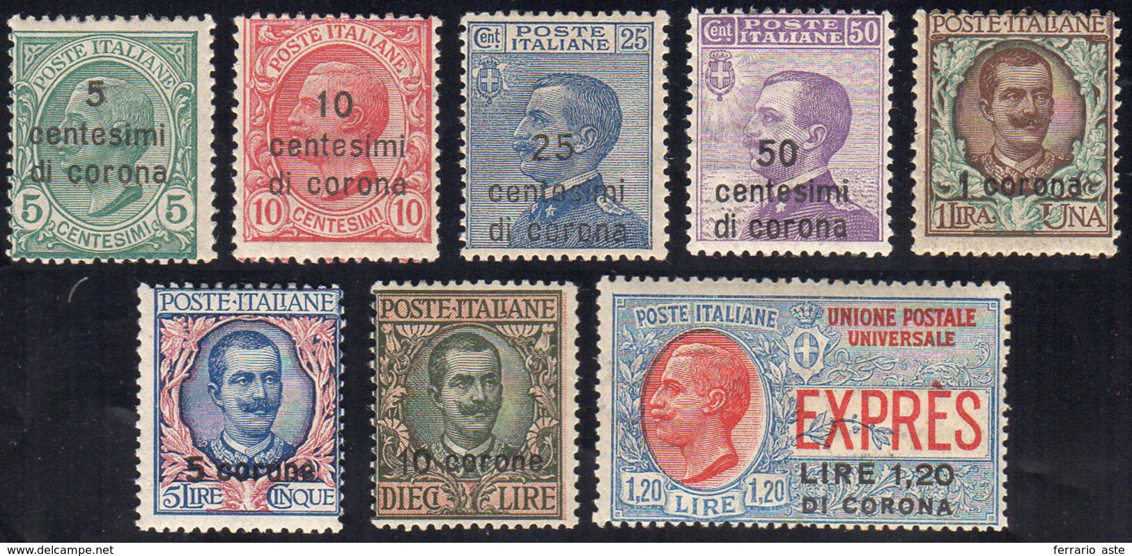 DALMAZIA 1921/22 - Soprastampati E 1,20 Cent. Su 1,20  Lire Espresso (2/8,E2), Gomma Integra, Perfet... - Autres & Non Classés