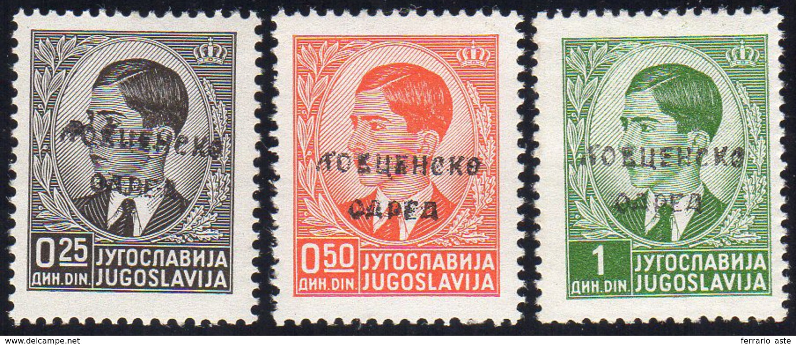 MONTENEGRO PARTIGIANI DEL LOVCEN 1941 - 25 P., 50 P., 1d. Soprastampati In Nero (fr. Cat. CEI), Gomm... - Sonstige & Ohne Zuordnung