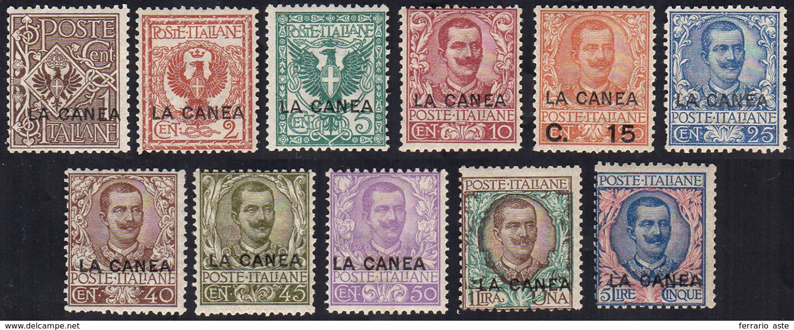 LA CANEA 1905 - Soprastampati (3/13), Gomma Integra, Perfetti. Sorani Per Gli Alti Valori.... - General Issues