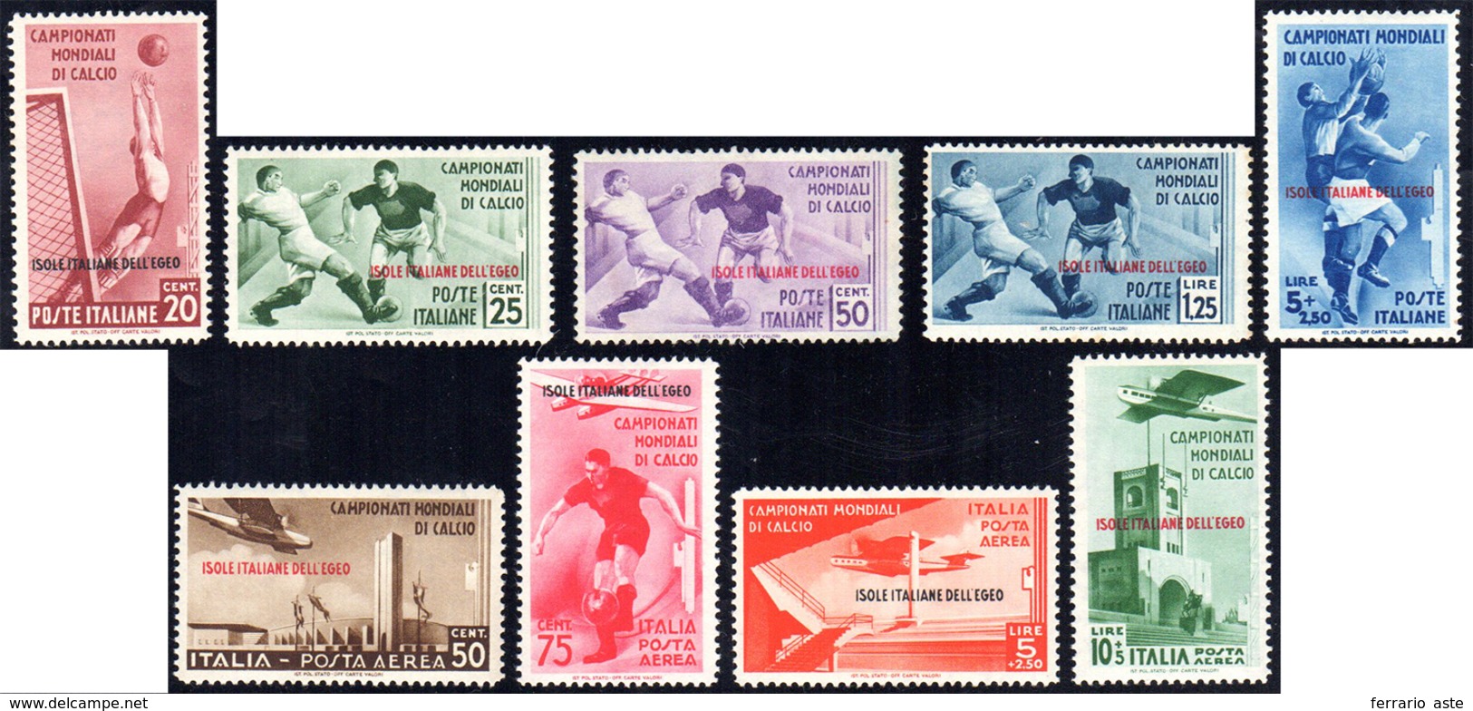 1934 - Calcio, Serie Completa (75/79+A), Gomma Integra, Perfetti. 1,25 Lire Con Lievi Ossidazioni.... - Egée