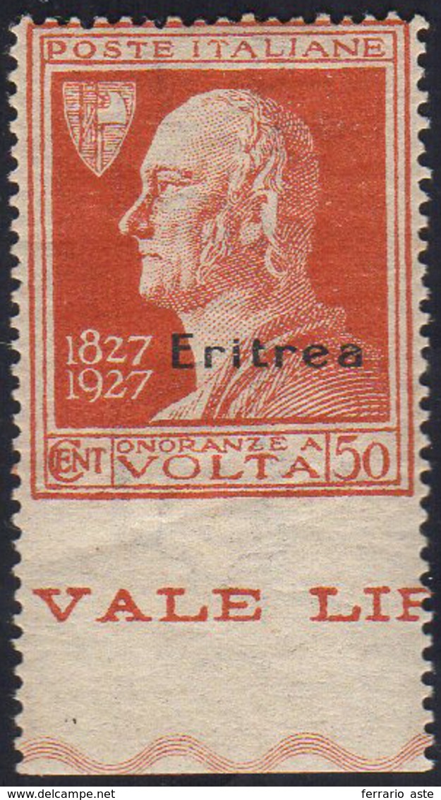 1927 - 50 Cent. Volta, Non Dentellato In Basso (121ha), Nuovo, Gomma Originale Integra, Perfetto. Ra... - Eritrea