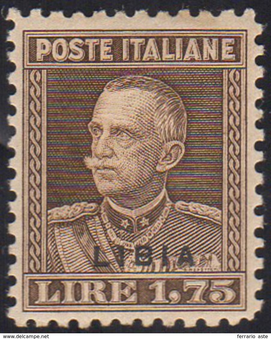 1928 - 1,75 Lire Soprastampato (80), Ottima Centratura, Gomma Integra, Perfetto. Bello!... - Libya