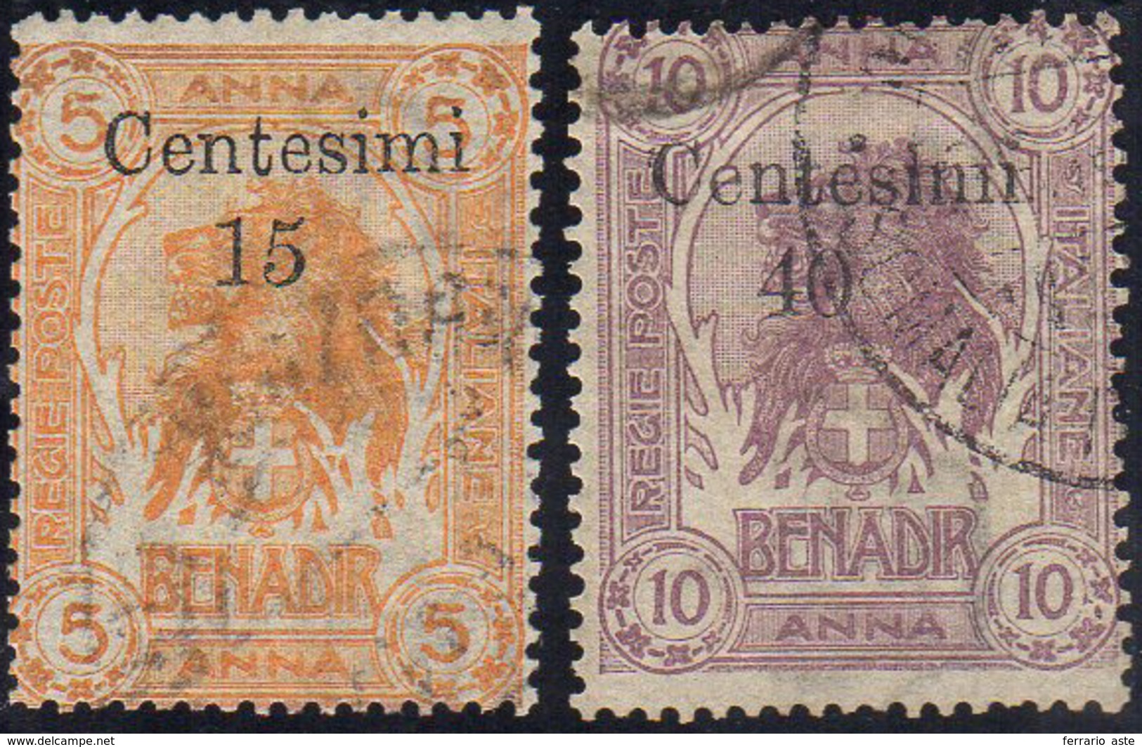 1905 - Soprastampati Di Zanzibar (8/9), Usati, Perfetti. Ferrario.... - Somalia