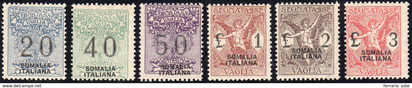 SEGNATASSE VAGLIA 1926 - Seconda Emissione (7/12), Gomma Integra, Perfetti. Freschi.... - Somalia