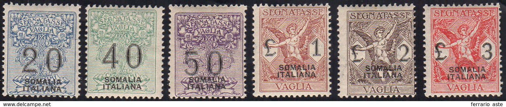 SEGNATASSE VAGLIA 1926 - Seconda Emissione (7/12), Gomma Integra, Perfetti.... - Somalia