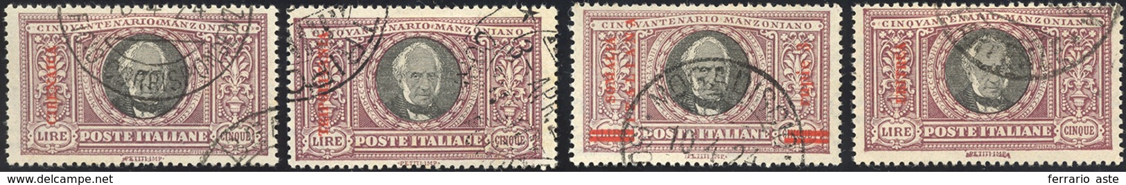 1924 - 5 Lire Manzoni, Giro Delle Quattro Colonie (Cirenaica 16,Eritrea 76,Somalia 60,Tripolitania 1... - Other & Unclassified