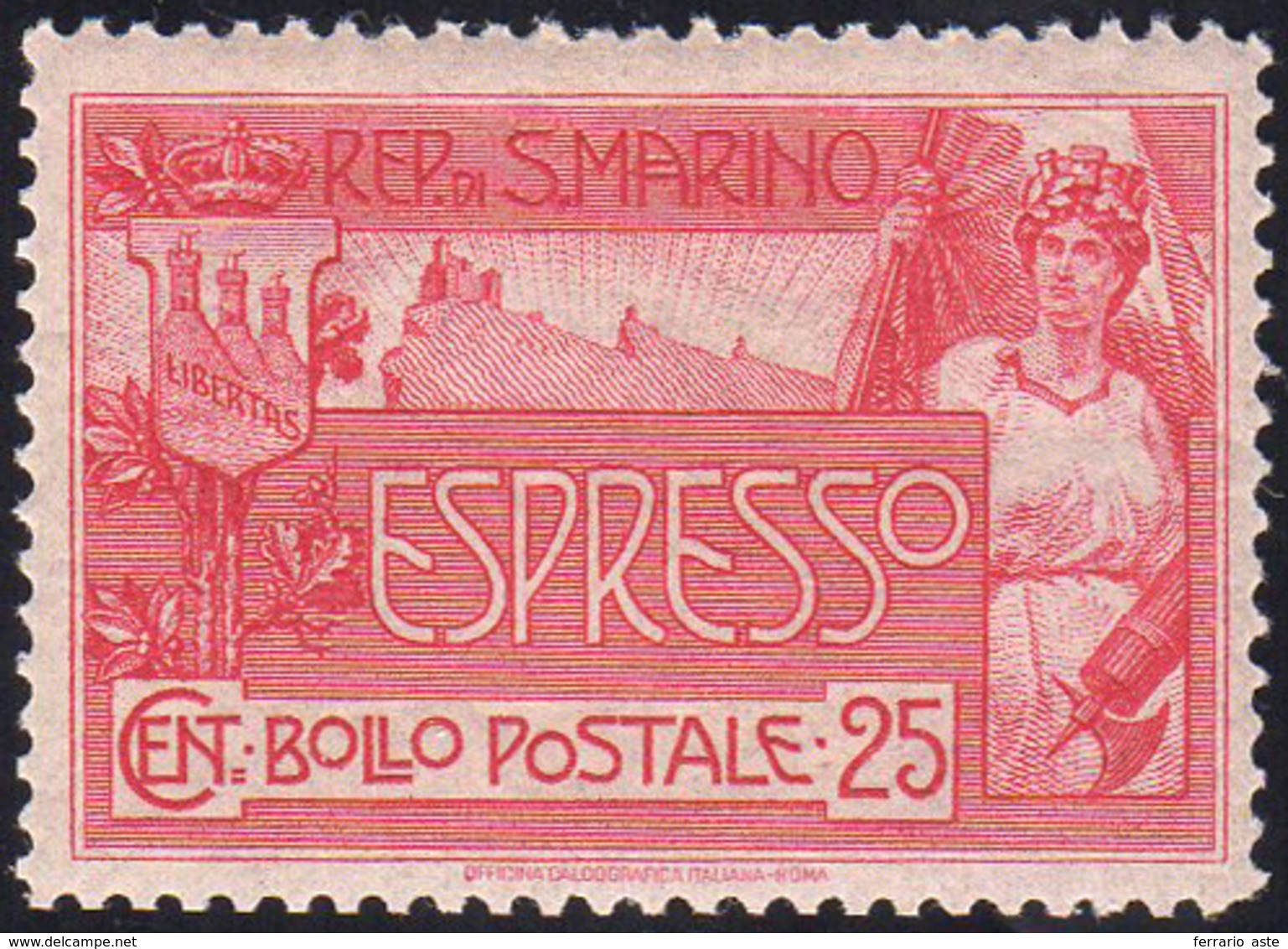 1907 - 25 Cent. Veduta (1), Ottima Centratura, Gomma Integra, Perfetto. Bello. Ferrario.... - Other & Unclassified