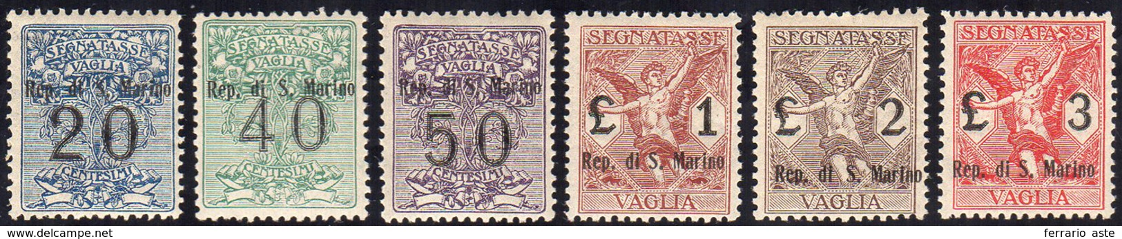 1924 - Serie Completa (1/6), Ottima Centratura Per Il Raro 3 Lire, Gomma Integra, Perfetti. Bella E ... - Other & Unclassified