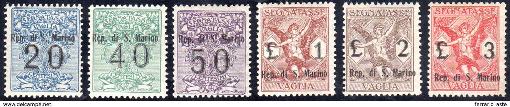 1924 - Soprastampati (1/6), Gomma Integra, Perfetti. Rari. Ferrario, Cert. A.Diena E Fiecchi.... - Other & Unclassified