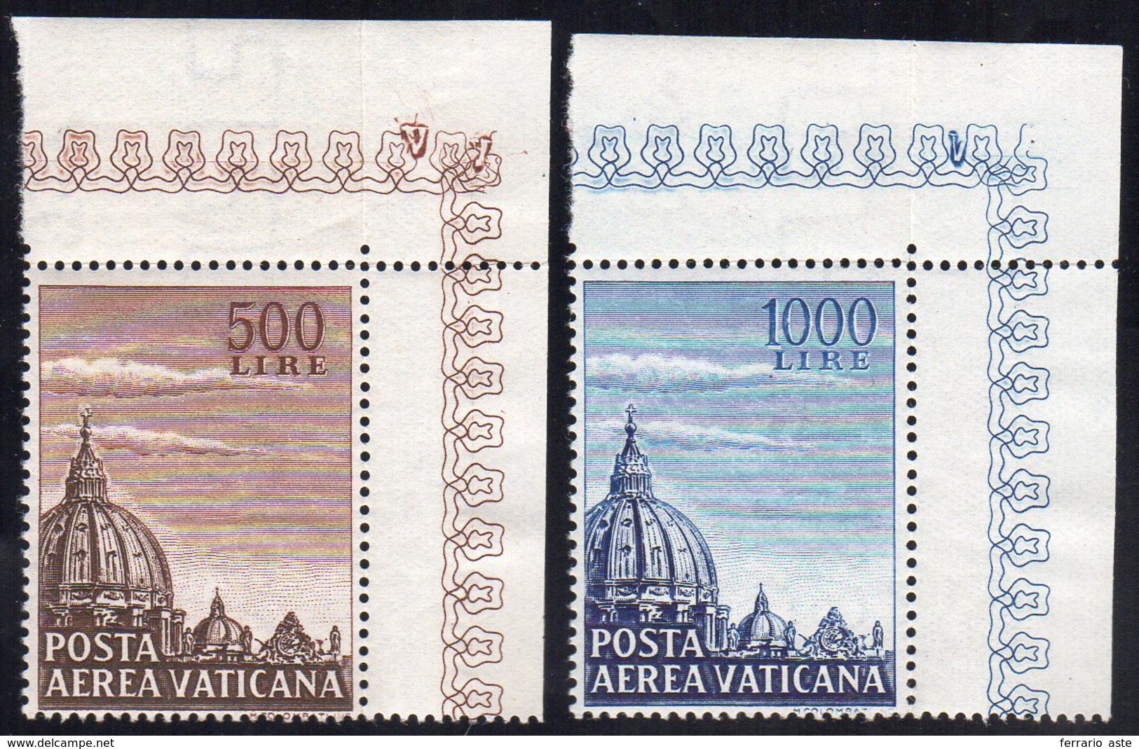 1953 - Cupoloni (22/23), Filigrana Lettere Completa, Angolo Di Foglio, Gomma Integra, Perfetti.... - Malta (Orden Von)