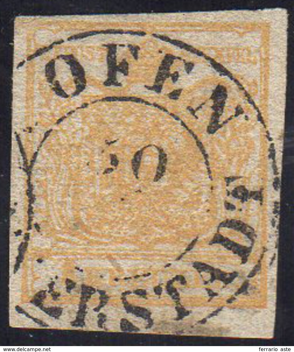 AUSTRIA 1850 - 1 K. Giallo (Ferchenbauer 1b), Perfetto, Usato. Emilio Diena, Raybaudi.... - Sonstige - Europa