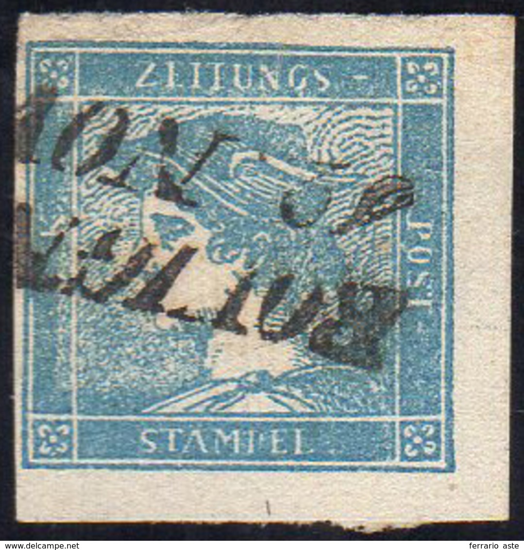 AUSTRIA FRANCOBOLLI PER GIORNALI 1851 - 0,6 K. Mercurio Azzurro, I Tipo, Carta A Coste Verticali (1/... - Otros - Europa