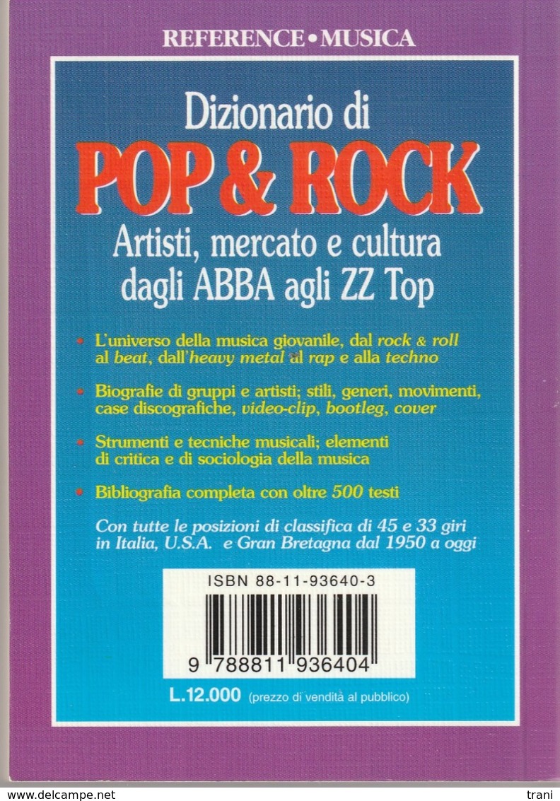 DIZIONARIO DI POP E ROCK - Woordenboeken