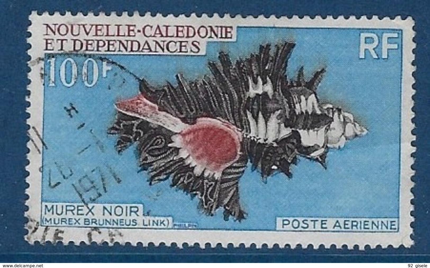 Nle-Caledonie Aerien YT 105 (PA) " Murex Noir " 1969 Oblitéré - Gebraucht