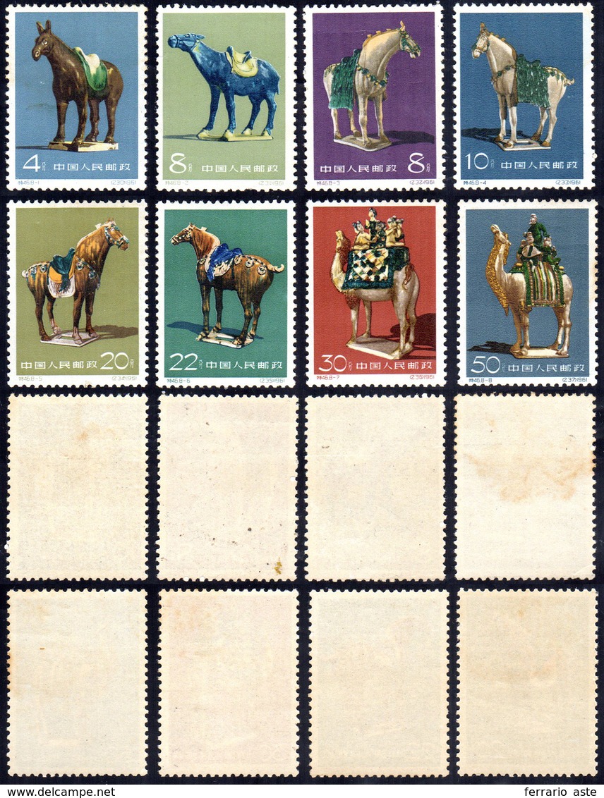 1961 - Tang Dynasty Pottery, Complete Set Of 6 (M. 608/615), Original Tropical Gum, MNH.... - Other & Unclassified