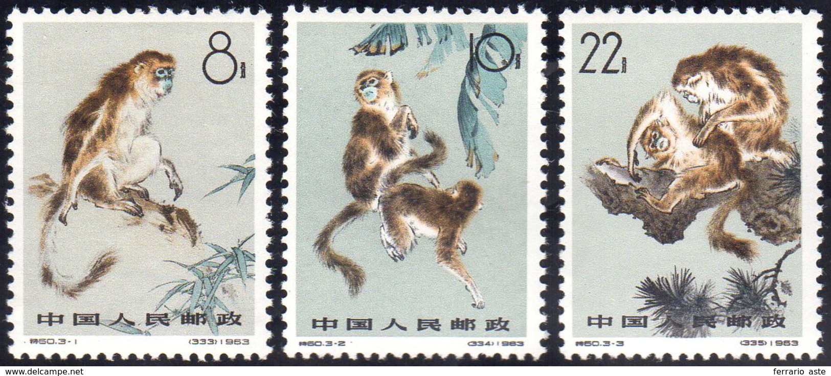 1963 - Monkeys (M.741/743), O.g., MNH.... - Other & Unclassified