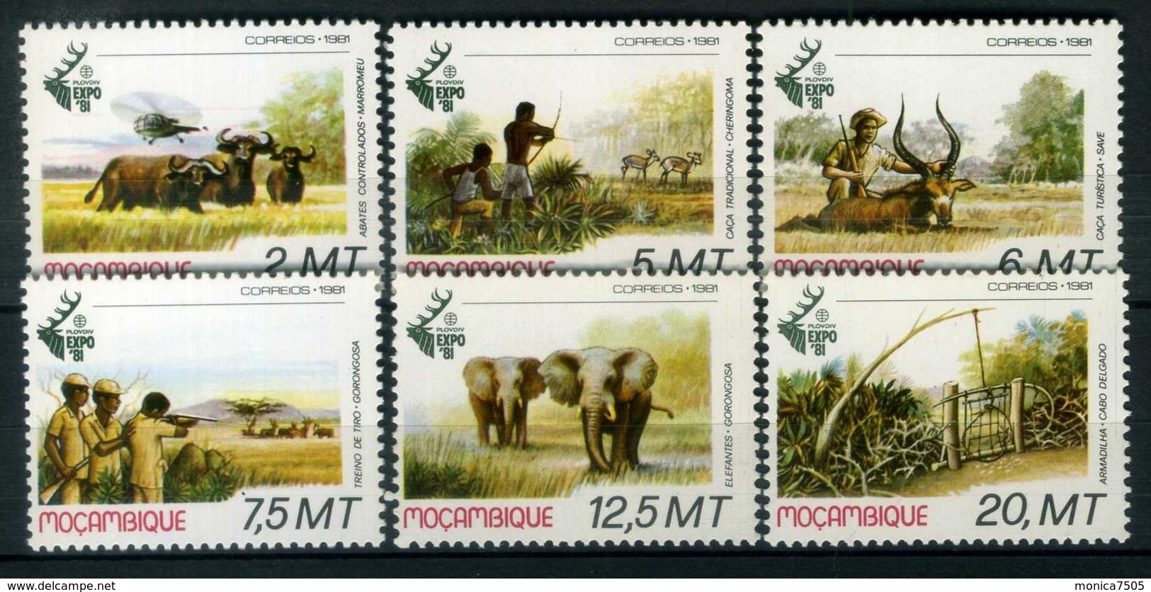 MOZAMBIQUE ( POSTE ) : Y&T N°  802/807  TIMBRES  NEUFS  SANS  TRACE  DE  CHARNIERE , A  VOIR . - Mozambique