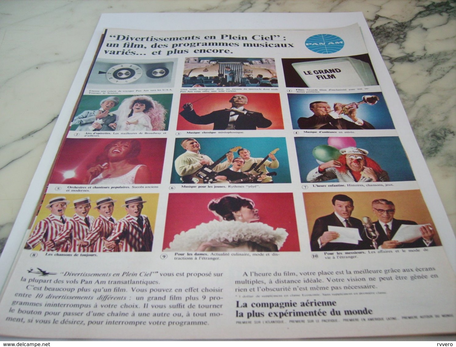 ANCIENNE PUBLICITE VOYAGE PAN AM   1966 - Advertisements