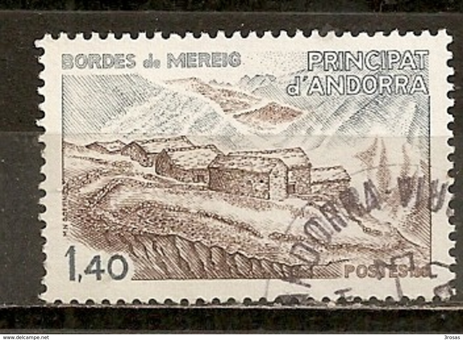 Andorra Vue View Bordes De Mereig Obl - Used Stamps