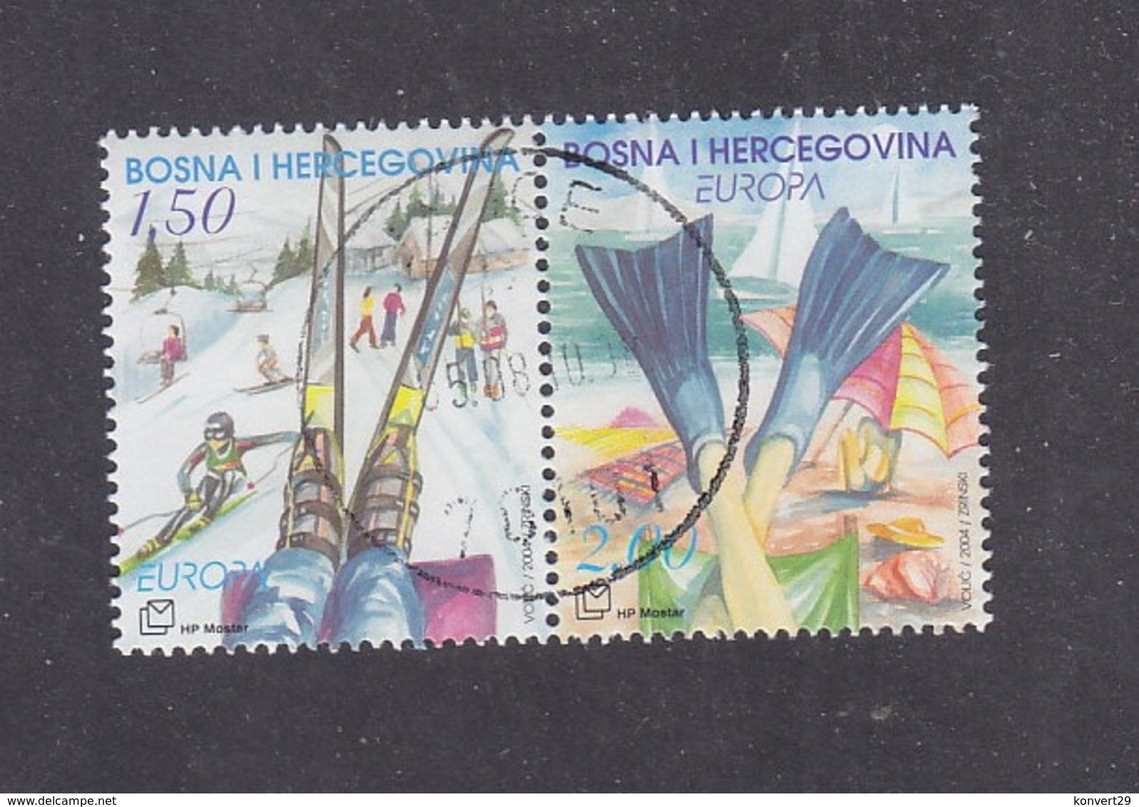 Bosnia And Herzegovina Croatian (Mostar) 2004 Europa CEPT - Holidays Used - 2004