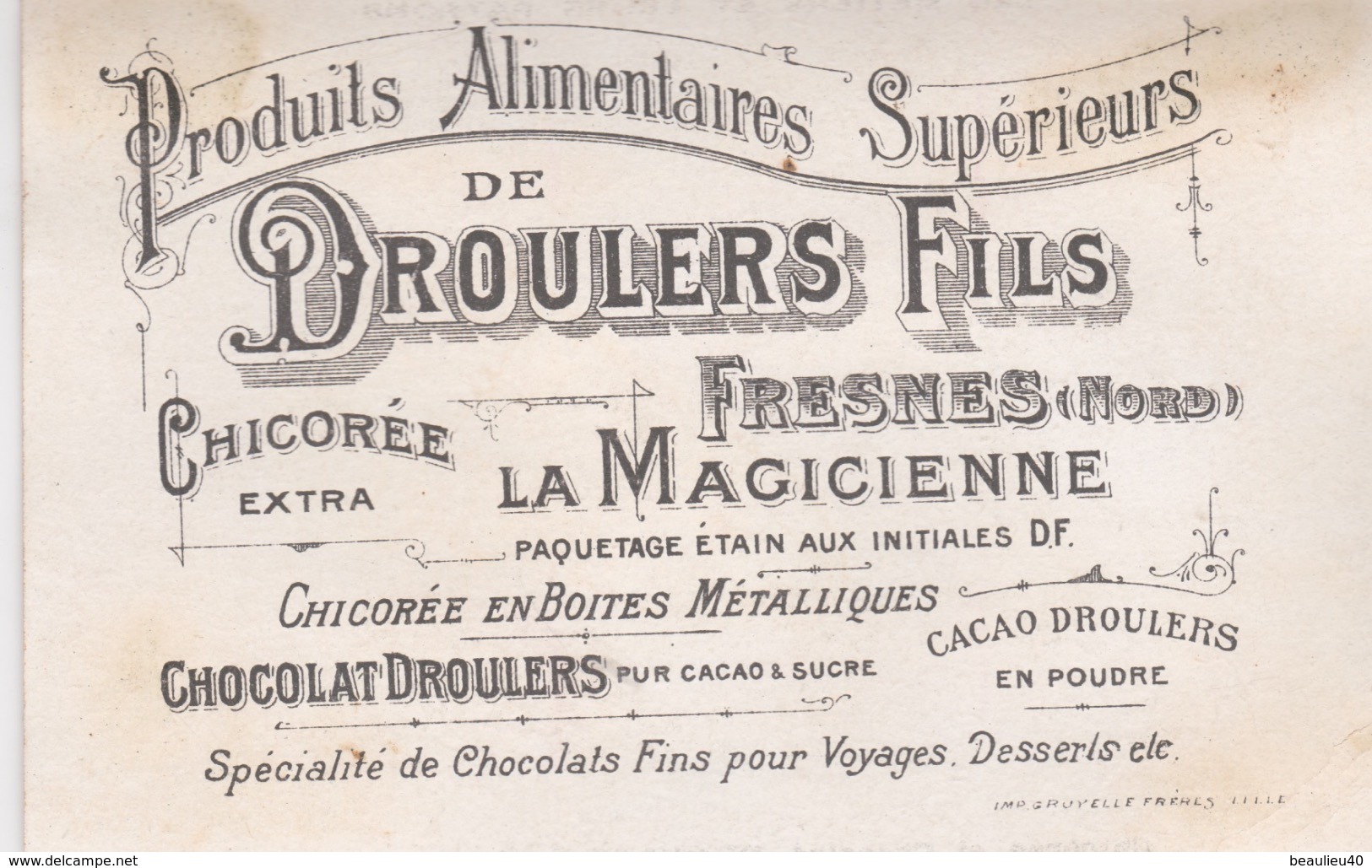 CHICORÉE ET CHOCOLAT DROULERS  FRESNES  (NORD) Les Métiers Et Leur Patron   Saint Jean Baptiste  Potiers De Terre - Autres & Non Classés