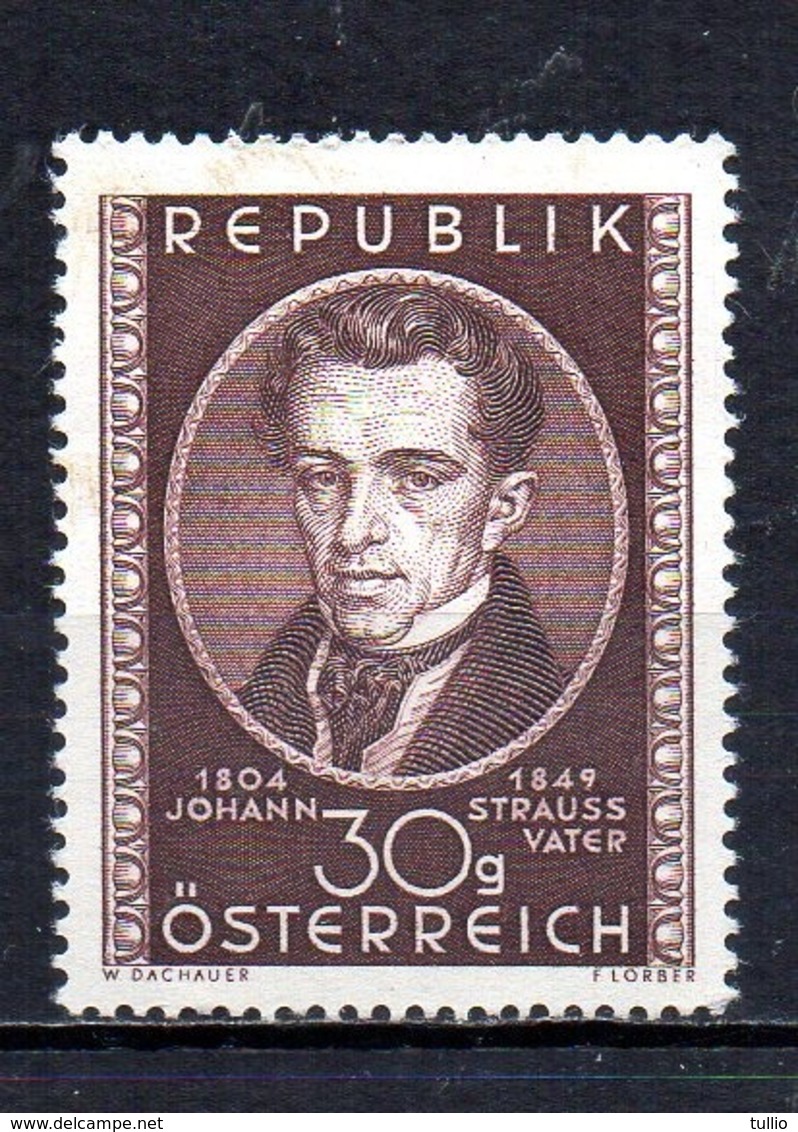 Austria 1949 Johann Strauss Father Mint Mnh Tu - Nuovi