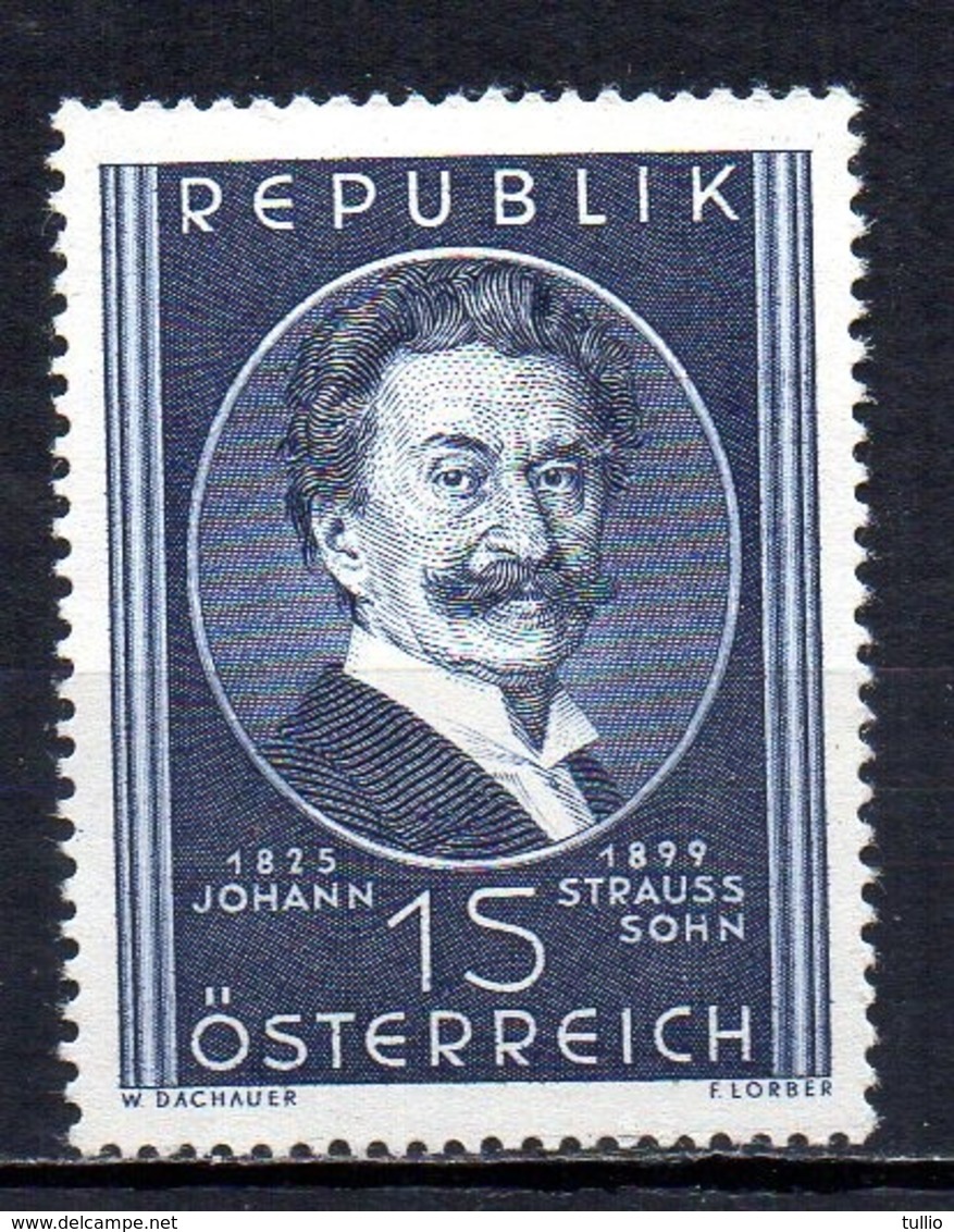 Austria 1949 Johann Strauss Mint Mnh Tu - Nuovi
