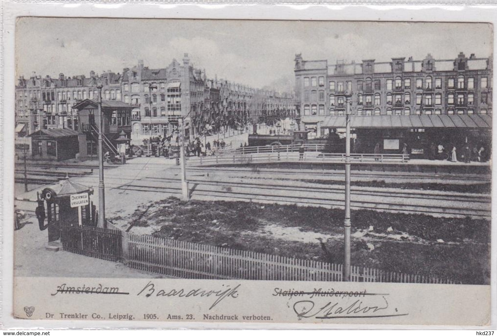 Amsterdam Station Muiderpoort # 1905 Stoomtrein Voor Overgang Veldpost Militair   97 - Amsterdam