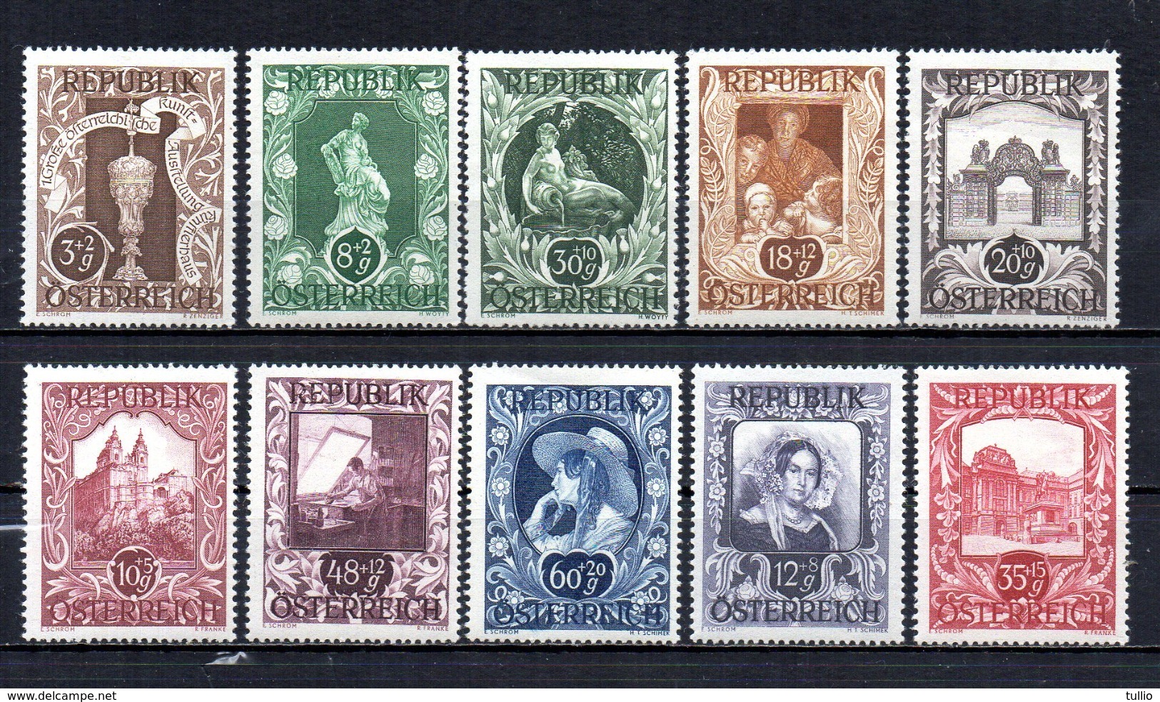 Austria 1947 Art Exposition Mint Mnh Tu - Unused Stamps