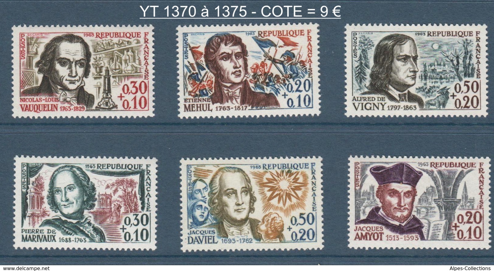 019- Timbres YT 1370 à 1375 - Célébrités - Neufs