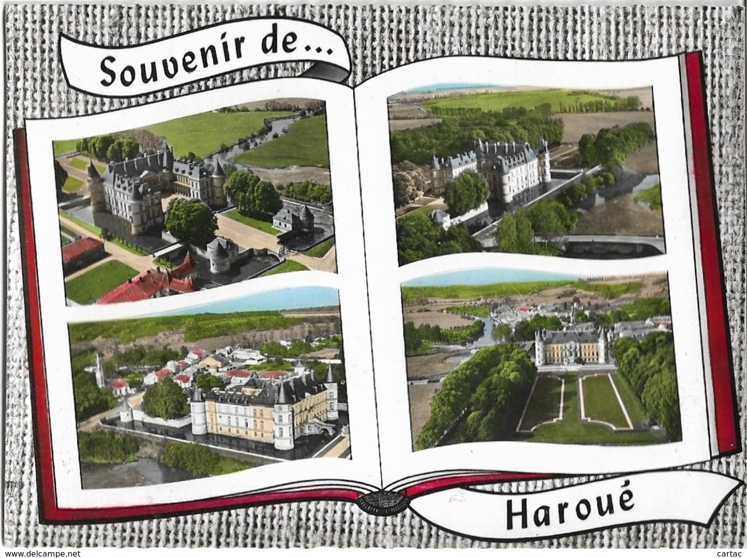 D54 - HAROUE - SOUVENIR DE... HAROUE - CHÂTEAU DE CRAON (18e Siècle)-CPSM Multivues (4 Clichés Sous Forme De Livre) - Autres & Non Classés