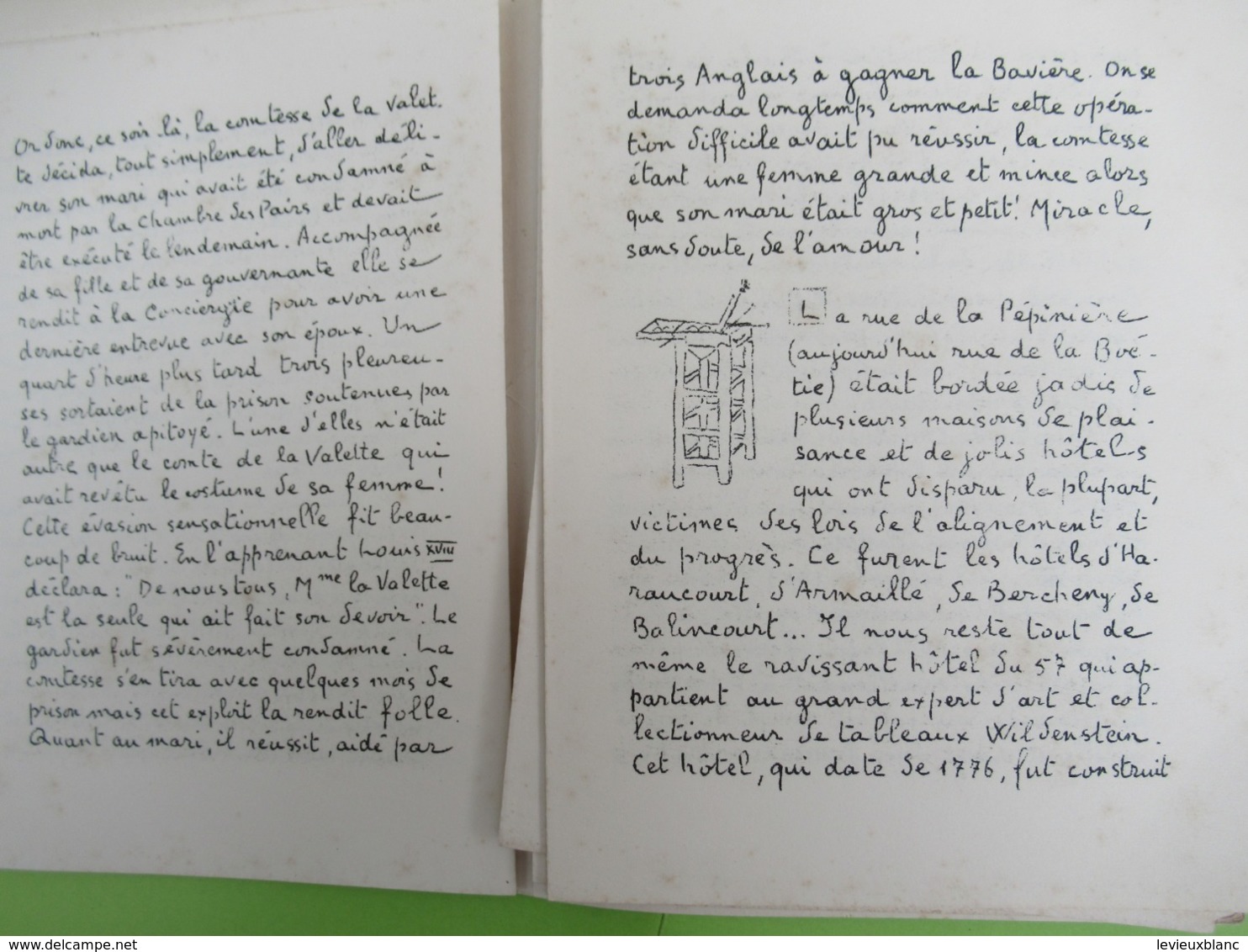 Fascicule/Le vrai visage de Paris/ "Rue de la Boëtie & rue de Berri" / Jean-jacques Chaplin/ Devis/ Vers 1950    PGC384