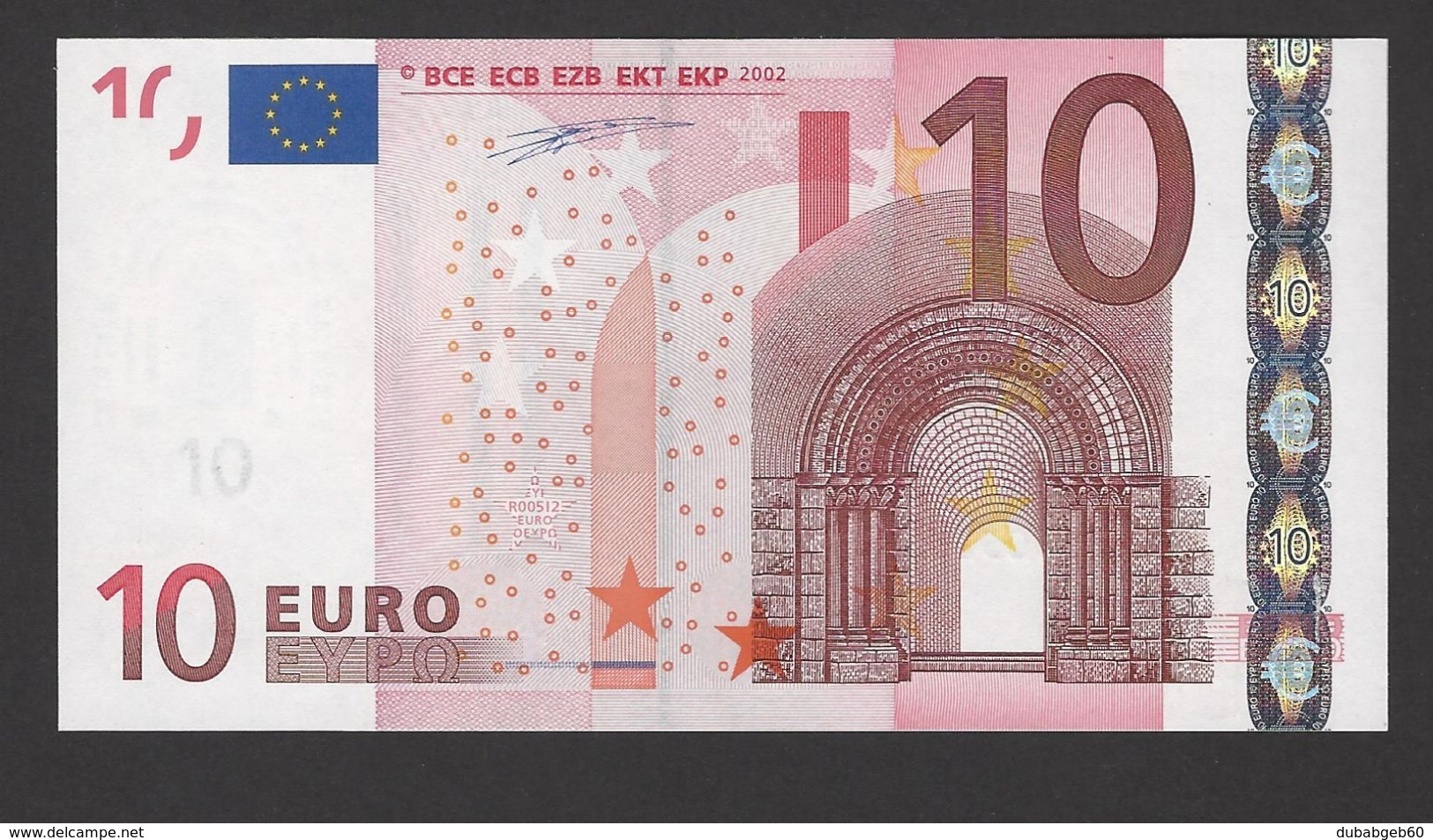 10 Euro 2002 X10179505235, Printer R005 Duisenberg, Kassenfrisch,  UNC - 10 Euro