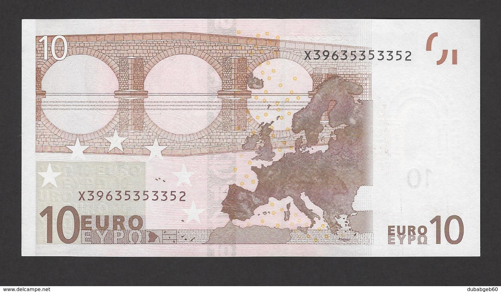 10 Euro 2002 X39635353352, Printer P015 Trichet, Kassenfrisch,  UNC - 10 Euro