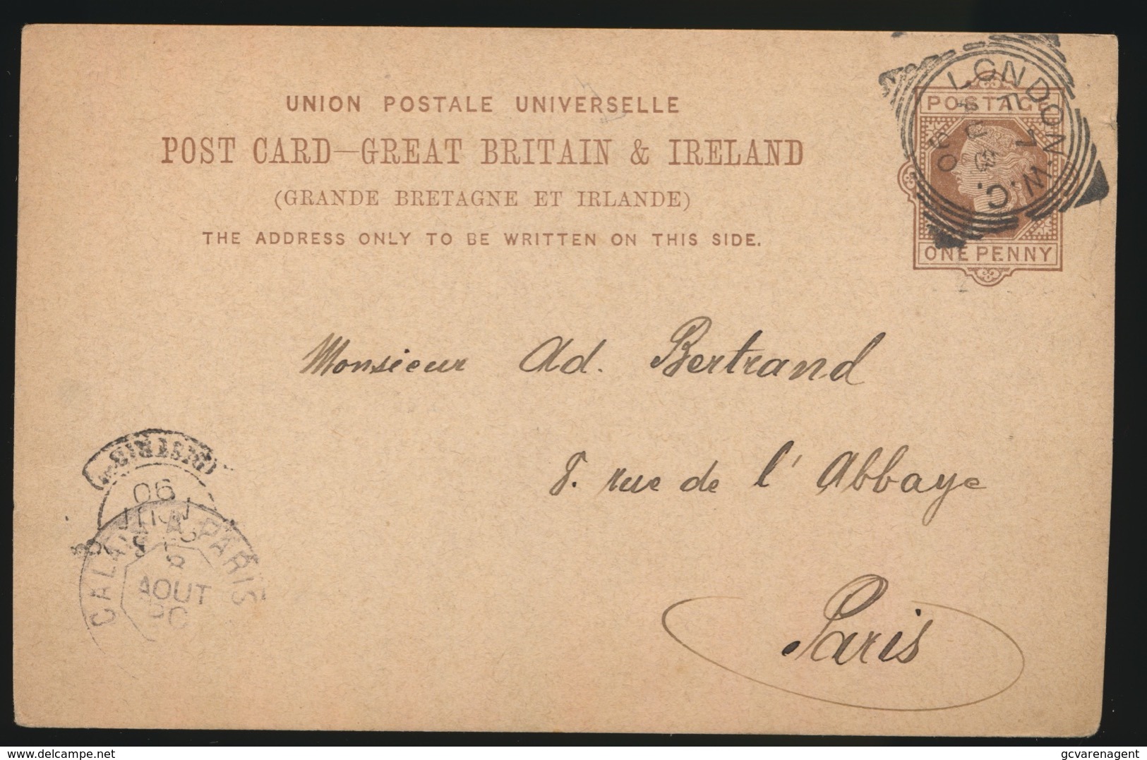 POST CARD   ONE PENNY  1890 - Entiers Postaux