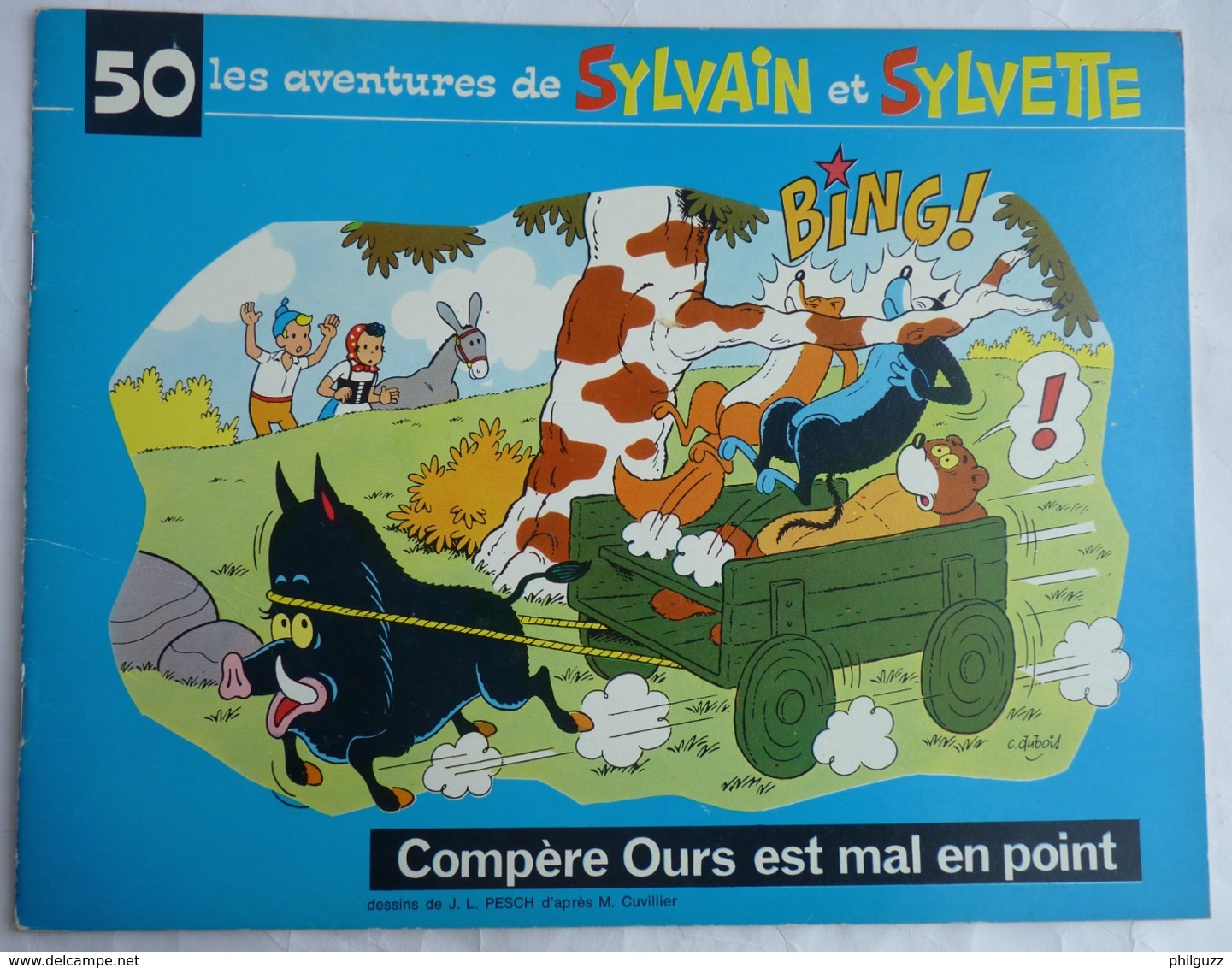 LES AVENTURES DE SYLVAIN SYLVETTE - ALBUMS  N° 50 1974  Enfantina - Sylvain Et Sylvette