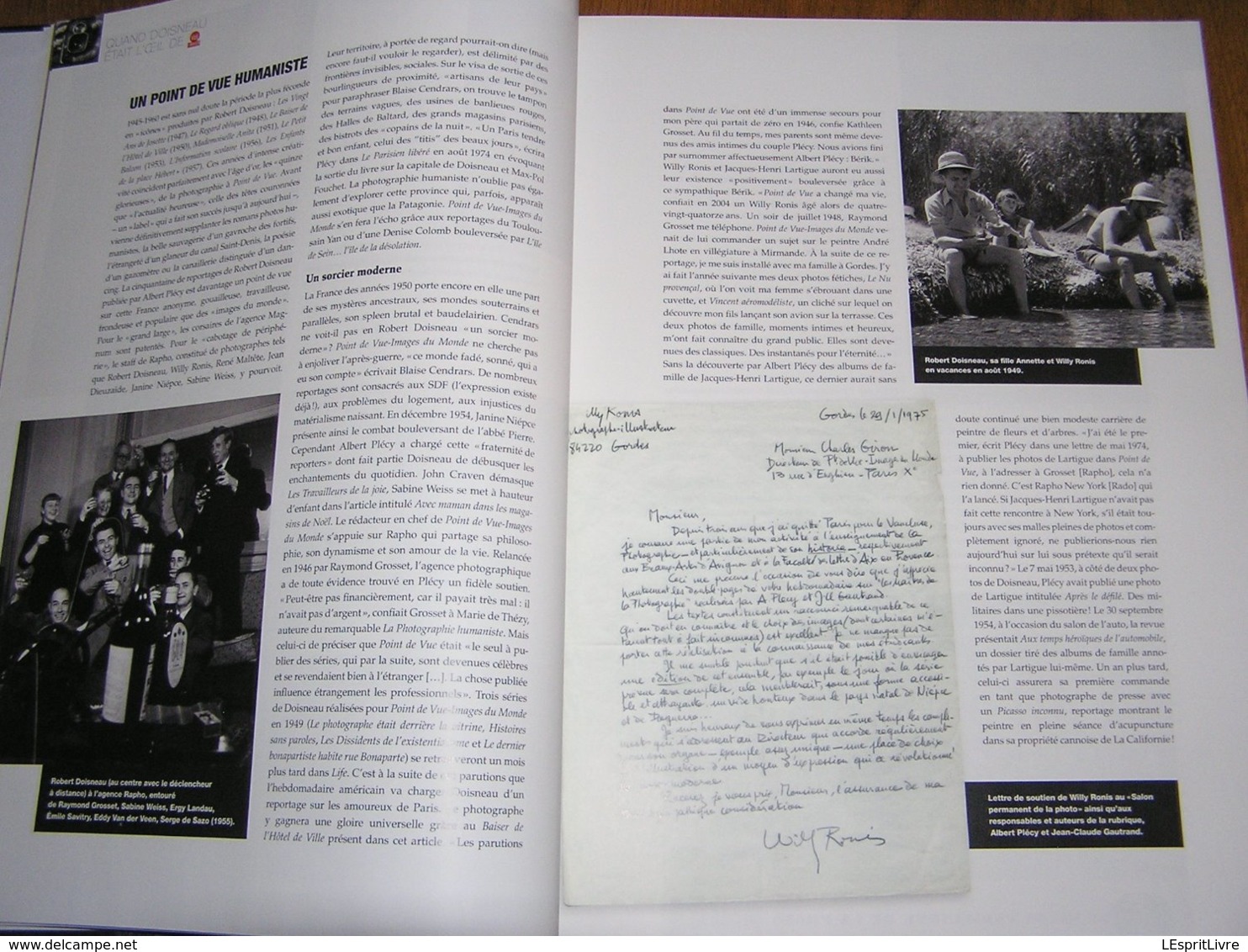 QUAND DOISNEAU ETAIT L'OEIL DE POINT DE VUE IMAGES DU MONDE Photographe Presse Revue Magazine Photographies Photo France